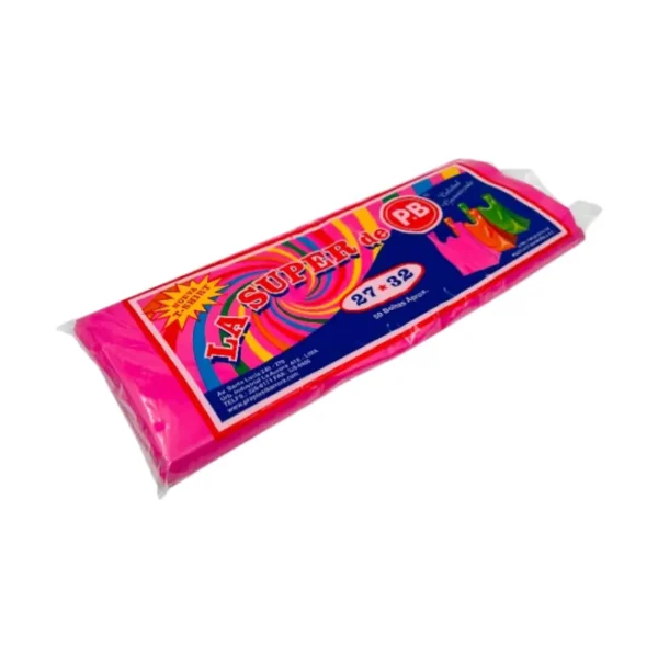 Bolsa de Plastico Colores 27 X 32, Pqt x 50 UNID