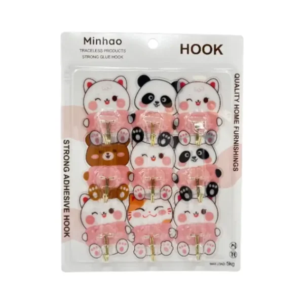 Perchero con Adhesivo x9 pzs