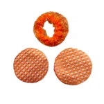 Moñera con blonda naranja - Paq x 12 unid