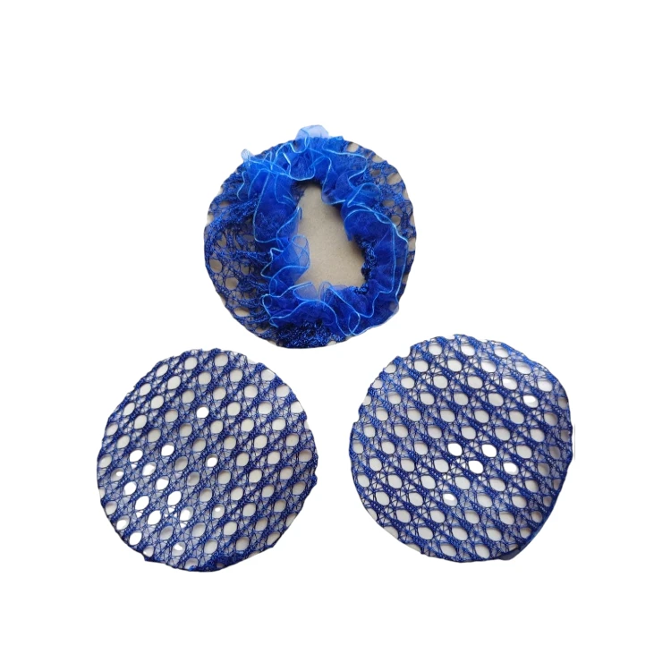 Moñera con blonda azulino - Paq x 12 unid