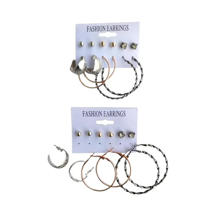 Set de arete noveno / colgante - Paq x 12 cartillas