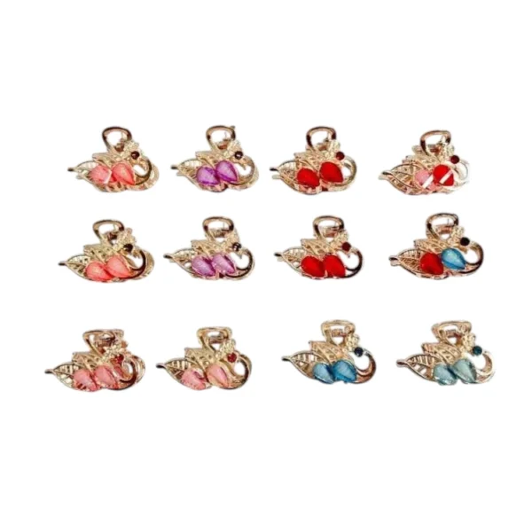 Clip de cabello metal - Paq x 12 unid