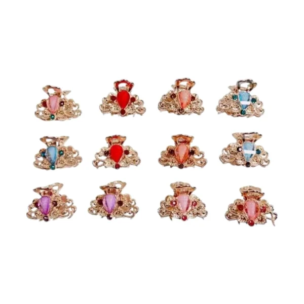 Clip de cabello metal - Paq x 12 unid