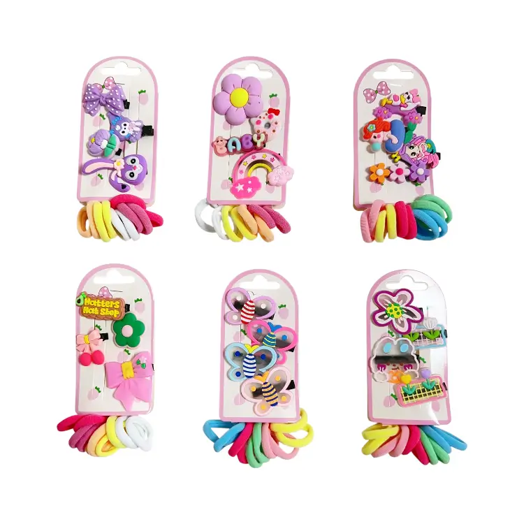 Gancho y colet liga kawaii - Paq x 12 cartillas