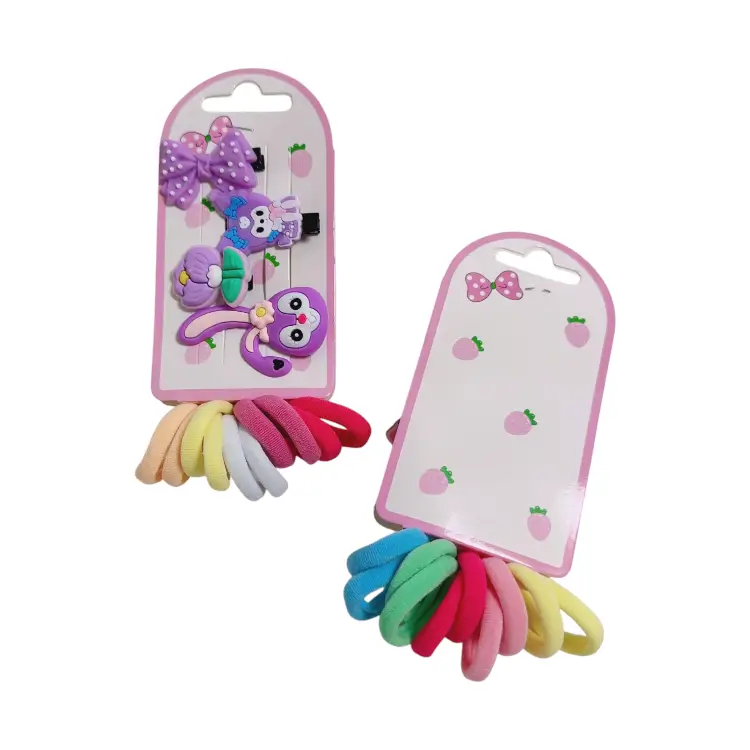 Gancho y colet liga kawaii - Paq x 12 cartillas