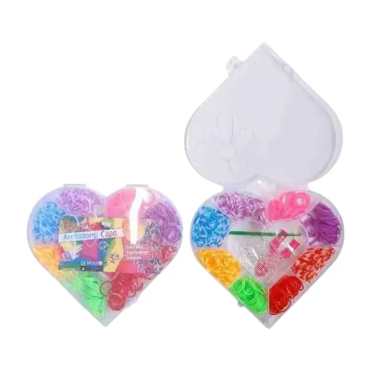 Set de ligas para pulseras corazon