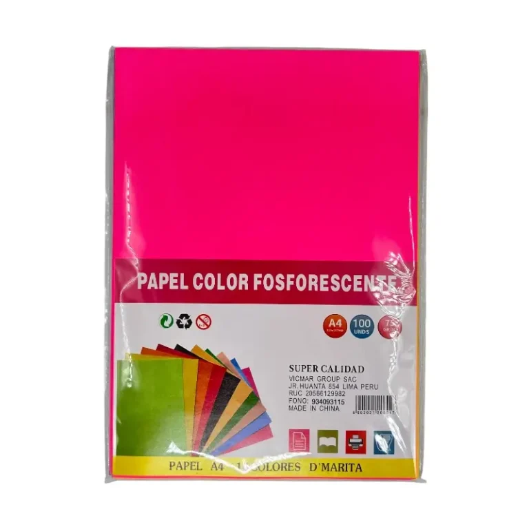 Hojas A4 de Colores x100 Pzas