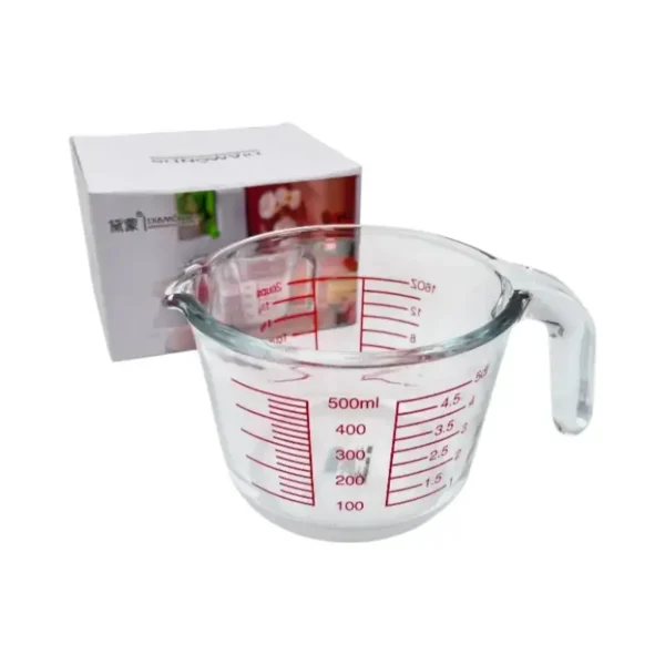 Jarra de Vidrio Medidor 500 ml – Box x 1 Pc