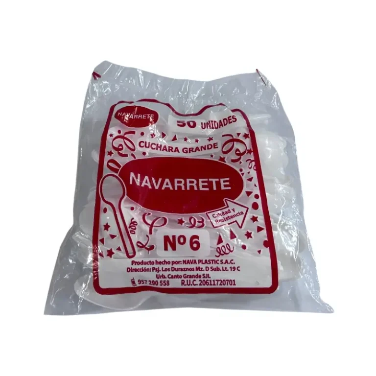 Cuchara Descartable N° 6 – Pqt x 50 Pcs
