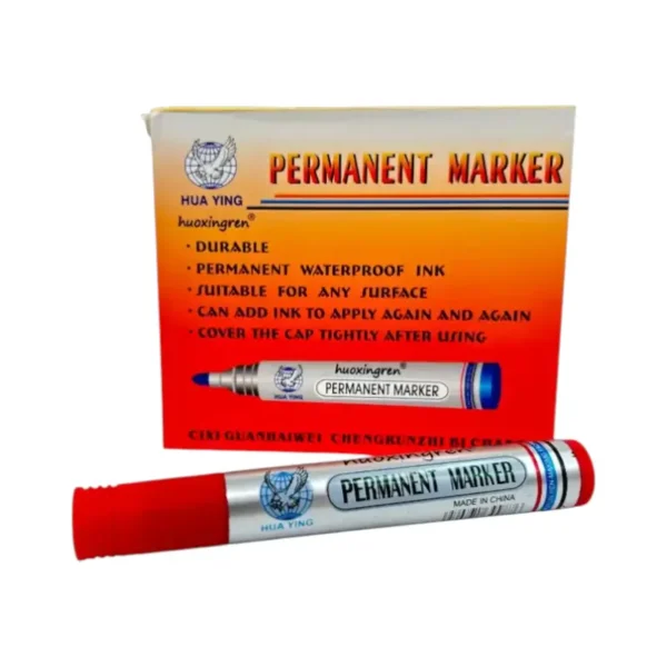 Marcador Permanente Rojo x12 Pcs