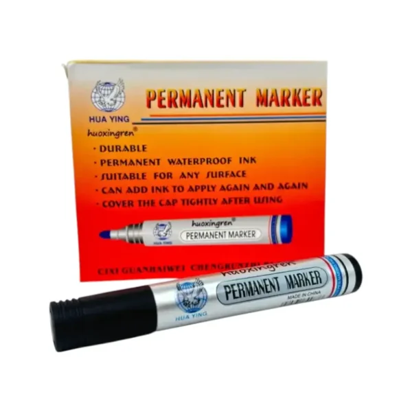 Marcador Permanente Negro x12 Pcs