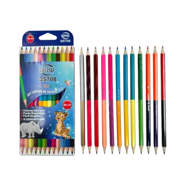 Set de Colores Duo de 12Pzs, Pqt x12 Set
