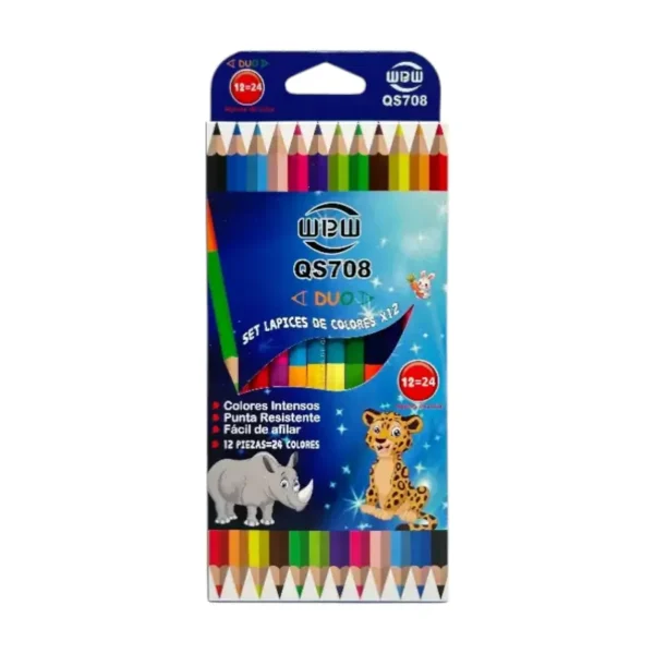 Set de Colores Duo de 12Pzs, Pqt x12 Set