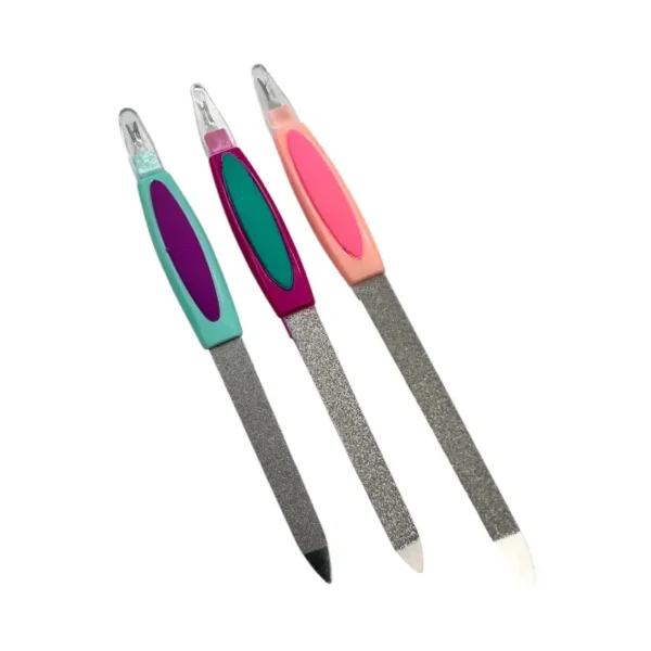 Lima de uñas con corta cuticulas 2 en 1 – Paq x 12 unid