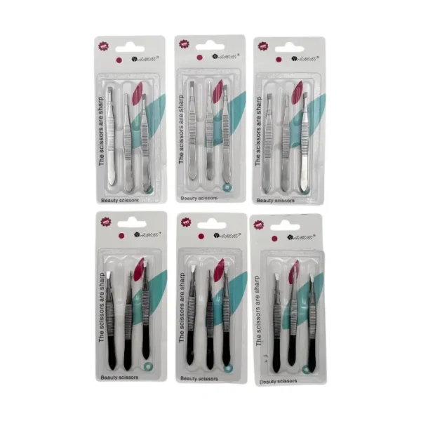 Set pinzas de depilación – Paq x 12 cartillas