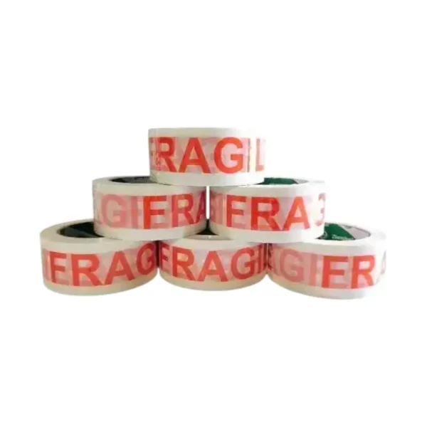 Cinta embalaje fragil, 4.8cm*100m – Cono x 6 unid