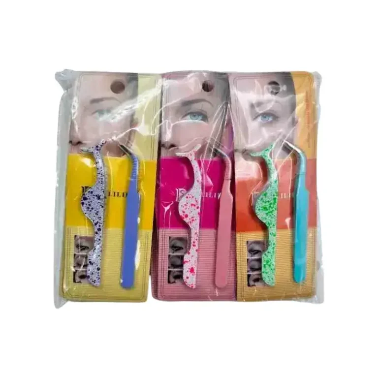Pinzas aplicadoras pestañas postizas – Paq x 12 unid