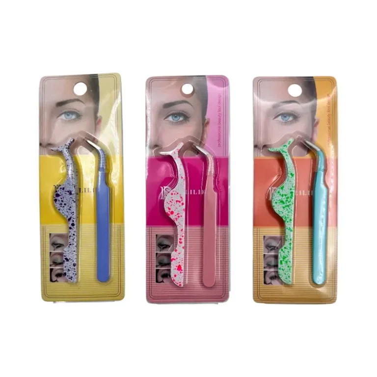 Pinzas aplicadoras pestañas postizas – Paq x 12 unid