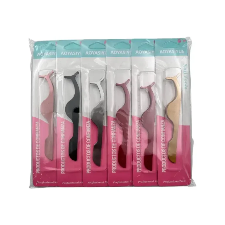 Pinza aplicadora pestañas postizas – Paq x 12 unid