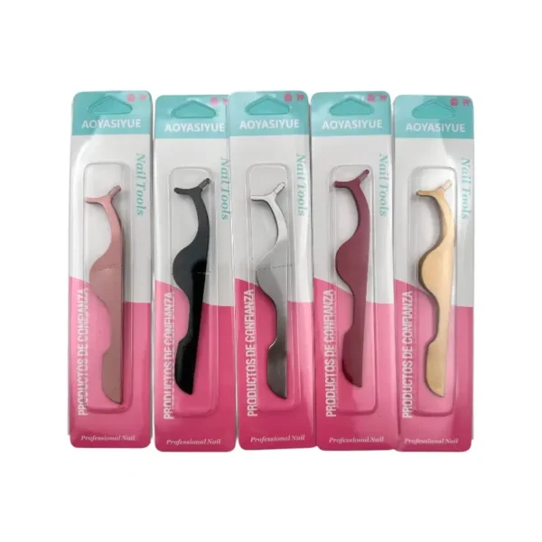 Pinza aplicadora pestañas postizas – Paq x 12 unid