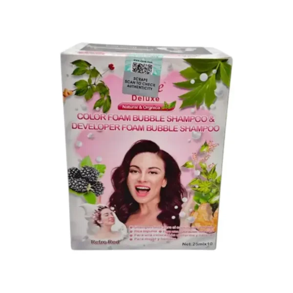 Shampoo Colorante Rojo Oscuro – Box de 10 Pcs