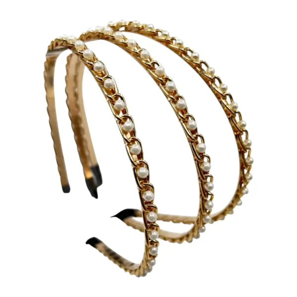 Vincha con Perla – Paq x 12 unidades