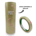 Cinta adhesiva 1.2cm*50m – Cono x 24 unid
