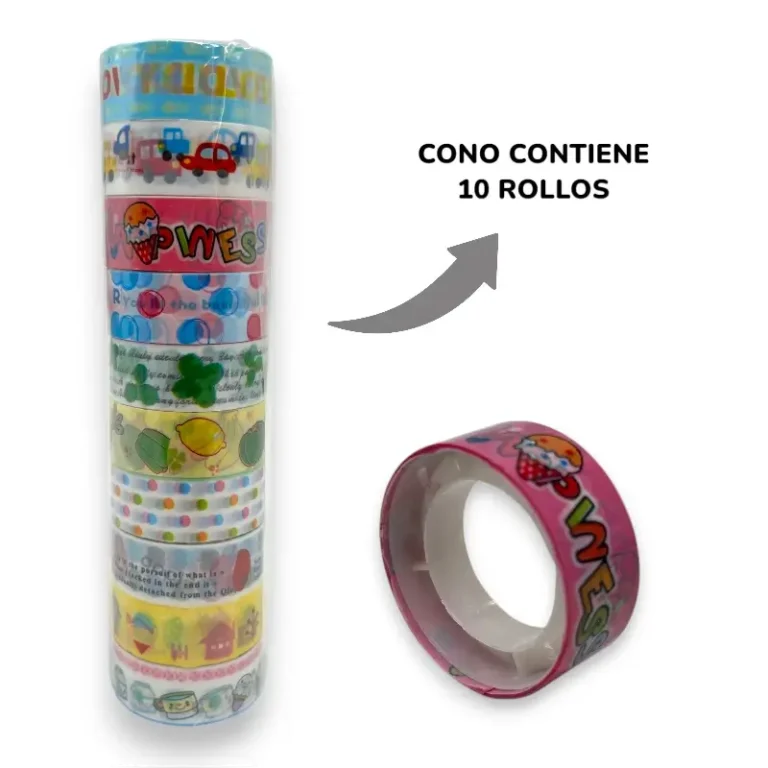 Cinta adhesiva 1.5cm*2m – Cono x 10 unid