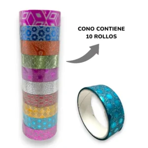 Cinta adhesiva 1.5cm*3m – Cono x 10 unid