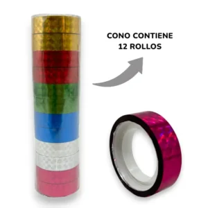 Cinta adhesiva 1.2cm*10m – Cono x 12 unid