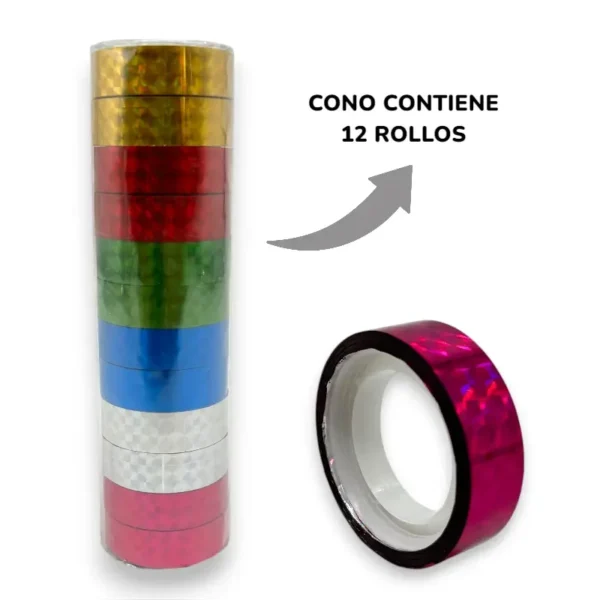 Cinta adhesiva 1.2cm*10m – Cono x 12 unid