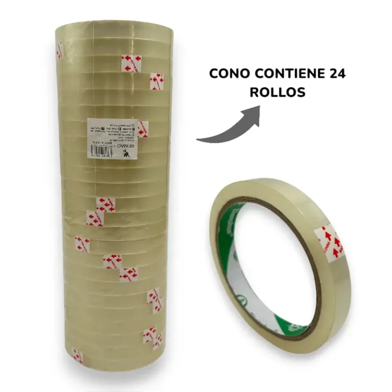 Cinta adhesiva 1.2cm*50m – Cono x 24 unid