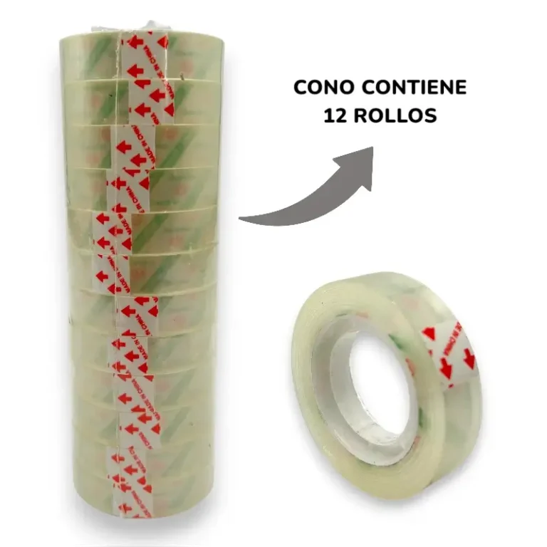 Cinta adhesiva 1.2cm*30m - Cono x 12 unid