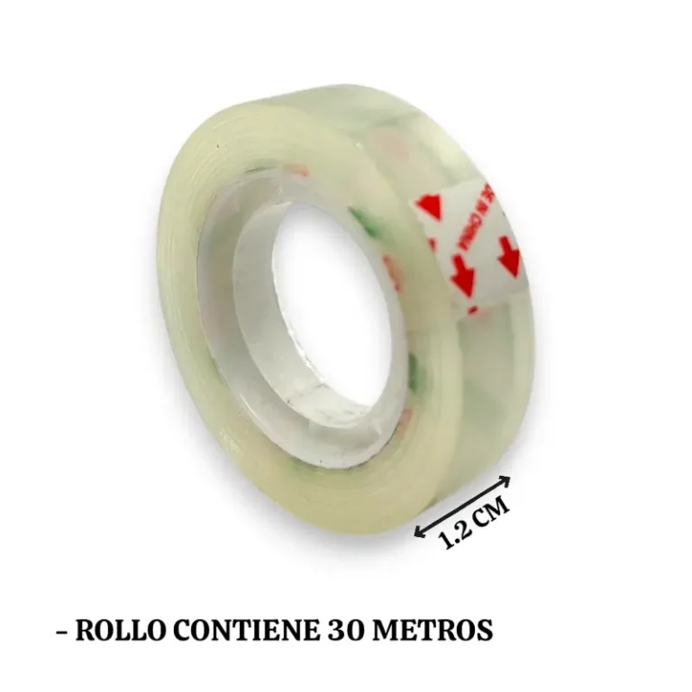 Cinta adhesiva 1.2cm*30m - Cono x 12 unid