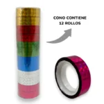 Cinta adhesiva 1.2cm*10m – Cono x 12 unid
