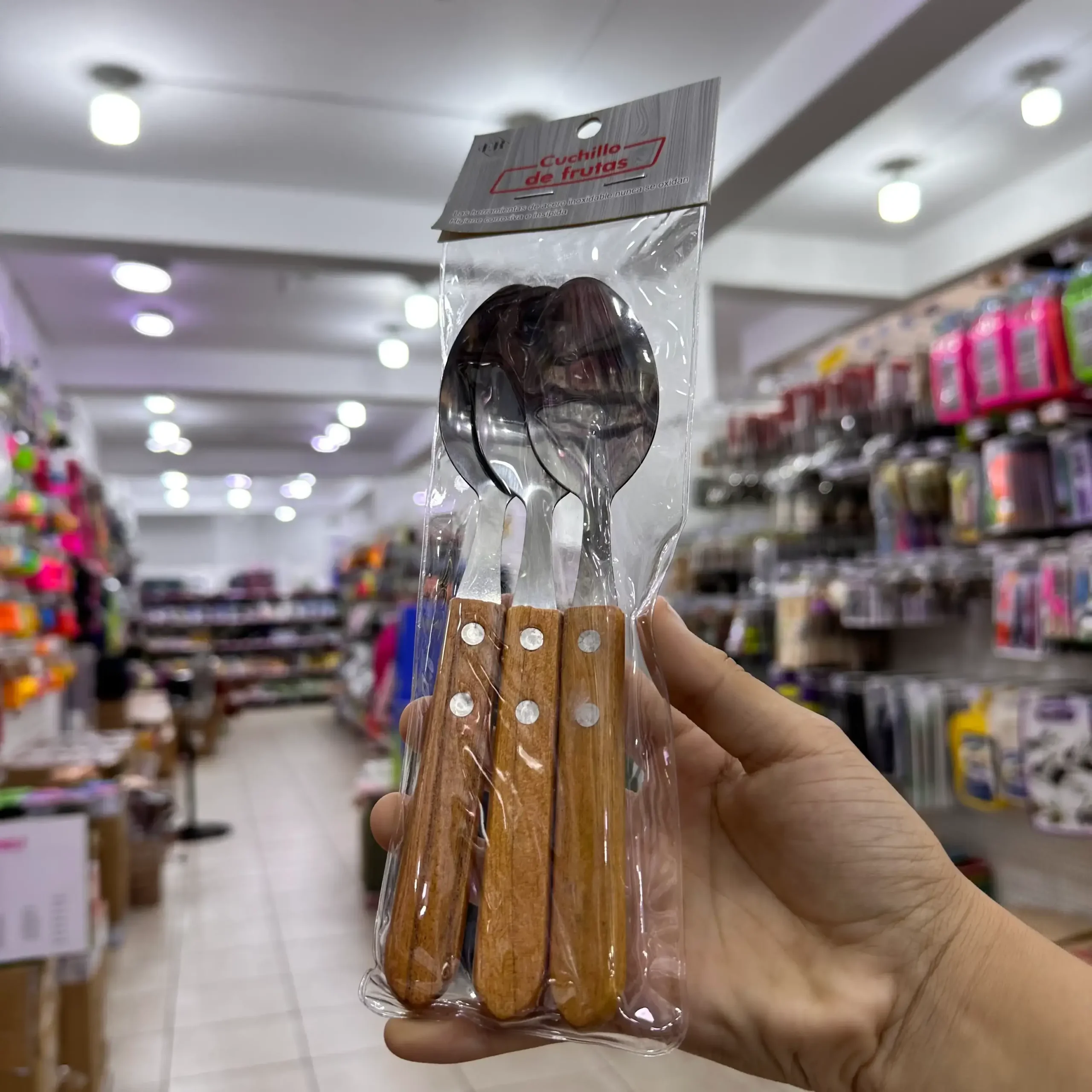 S11393 (1) Cuchara Mango Madera x3pcs