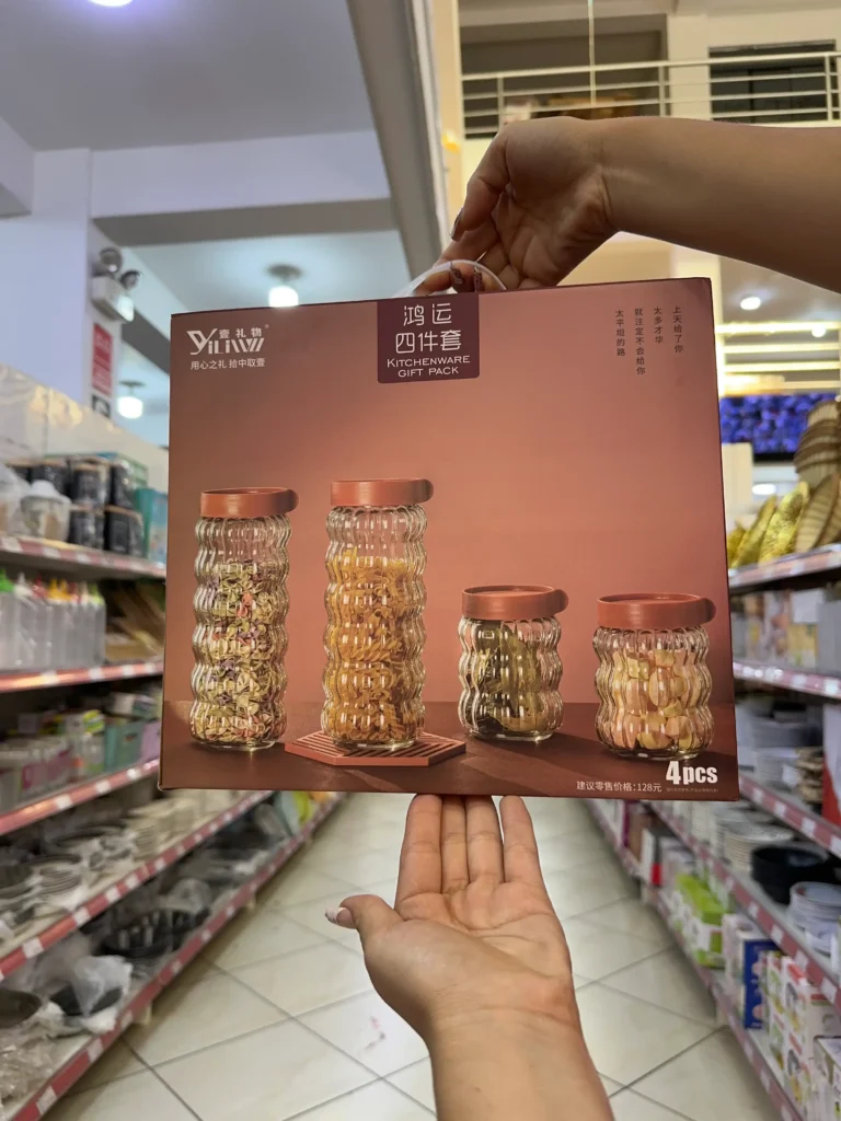 Set Frascos 4 pcs Vidrio con Tapa