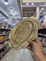 Plato Dorado Flor 31.5 cm