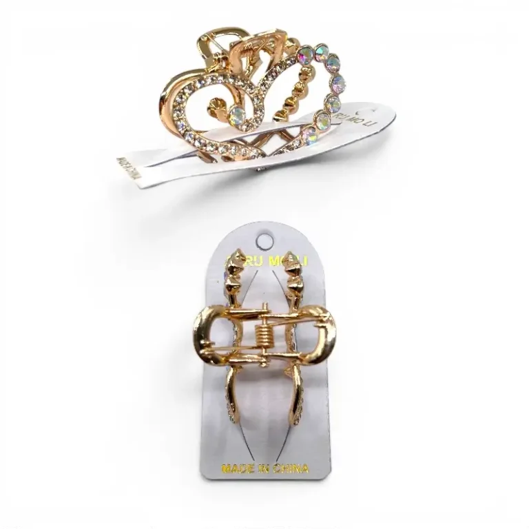 Clip Metal Dorado Para Cabello – Paq x 12 Unid