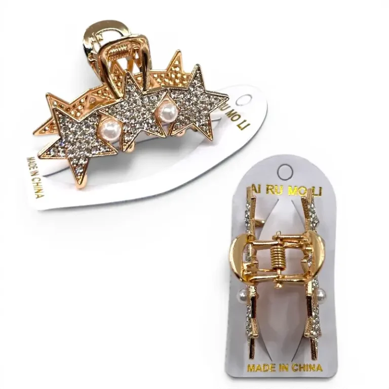 Clip Metal Dorado Para Cabello – Paq x 12 Unid
