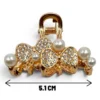 Clip Metal Dorado Para Cabello – Paq x 12 Unid