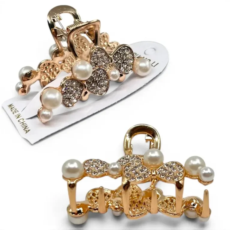 Clip Metal Dorado Para Cabello – Paq x 12 Unid
