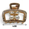 Clip Metal Dorado Para Cabello – Paq x 12 Unid