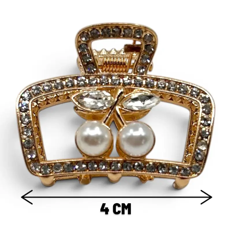 AML004A (1) Clip Metal Dorado Para Cabello – Paq x 12 Unid