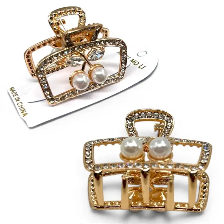 Clip Metal Dorado Para Cabello – Paq x 12 Unid