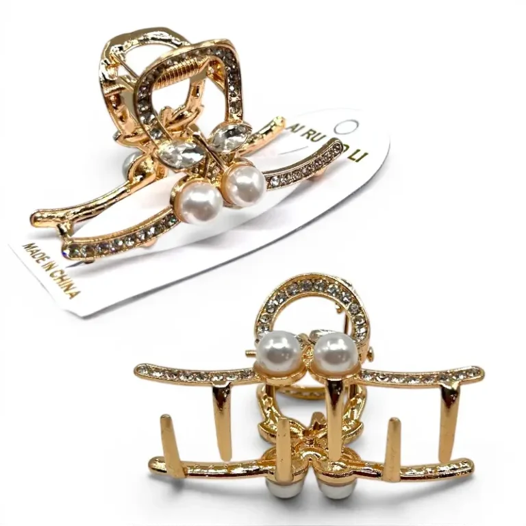 Clip Metal Dorado Para Cabello – Paq x 12 Unid