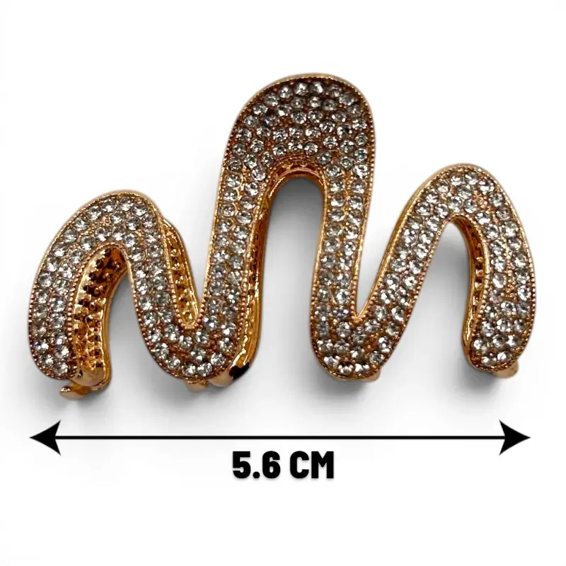 AML006 (1) Clip Metal Dorado Para Cabello – Paq x 12 Unid