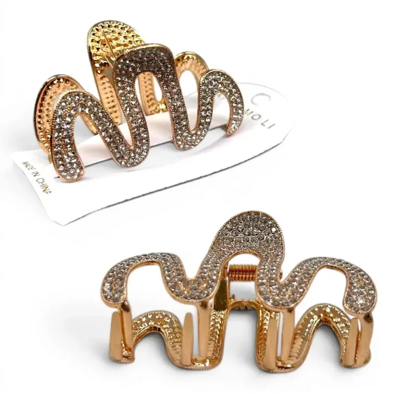 Clip Metal Dorado Para Cabello – Paq x 12 Unid