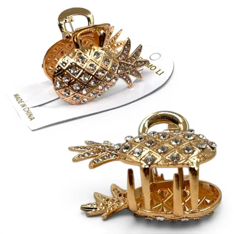 Clip Metal Dorado Para Cabello – Paq x 12 Unid