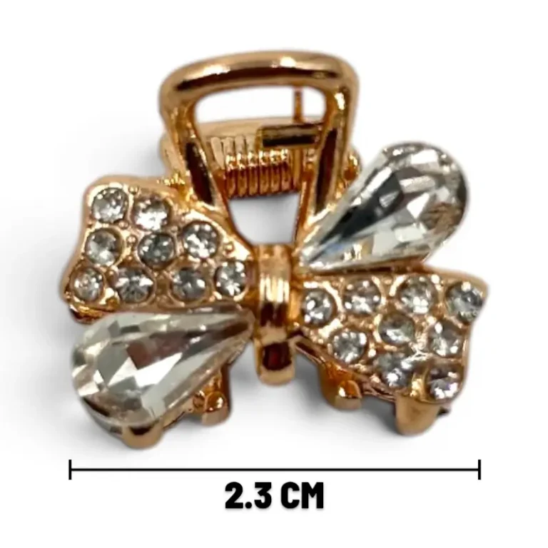 Clip Metal Dorado Para Cabello – Paq x 12 Unid